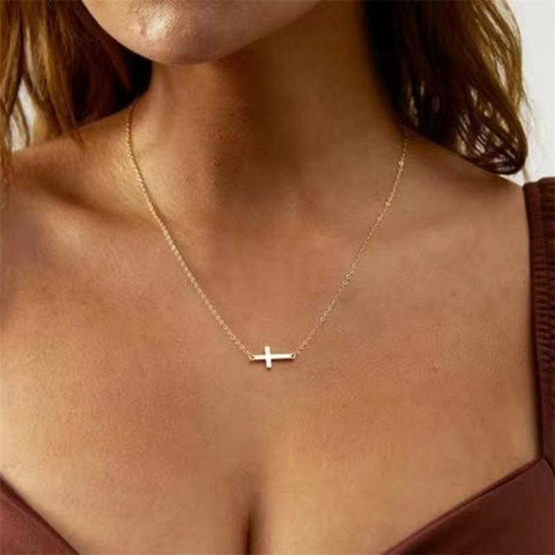 925 Sterling Silver Material Cross Pattern 925 Sterling Silver Plating Cross Pendant Necklace