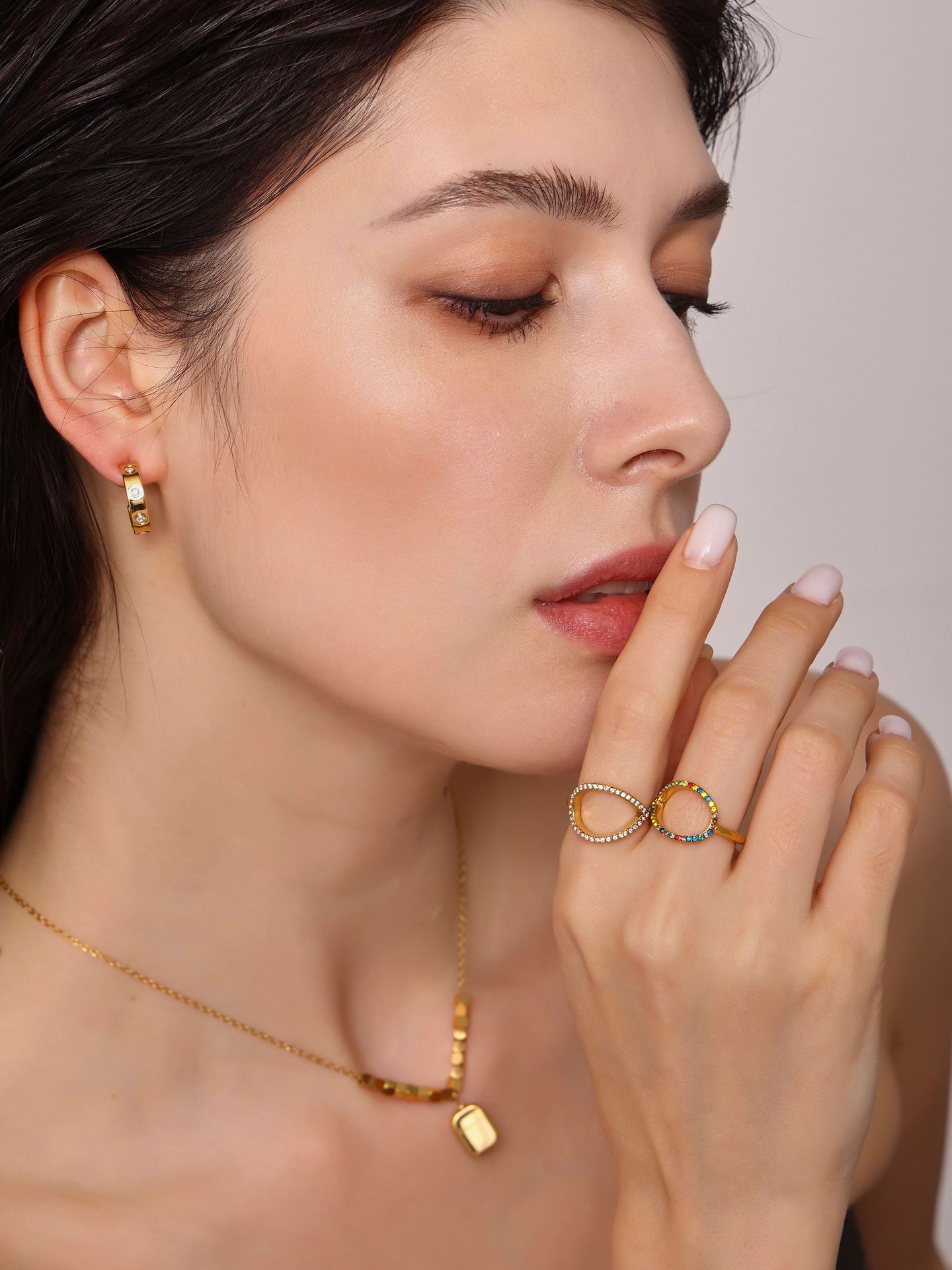 Verstelbare zirkonia ring voor dames rvs ring elegant design_voghion.com