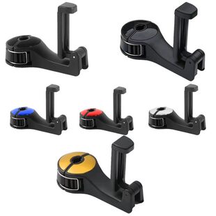 Car hook car creative simple rear headrest hook multi-functional rotating car lock-type mobile phone support bracket