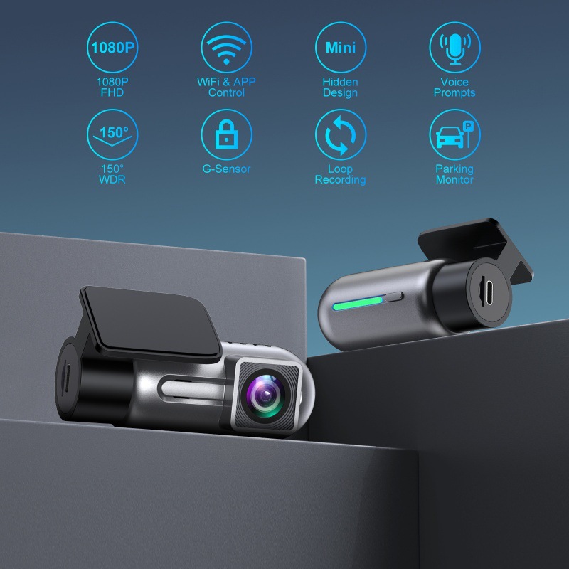 V57 Hd 1080P Single Recording Wifi Lipstick-Style Dash Cam with Night Vision, Supports Parking Monitoring and Time-Lapse Recording