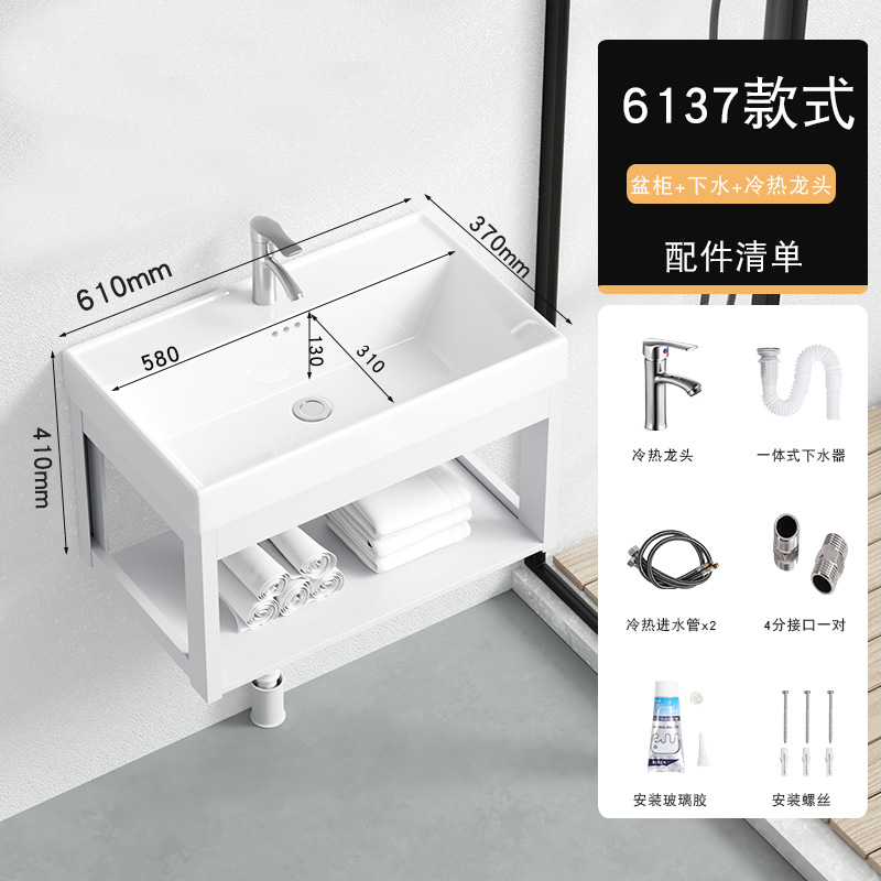 61*37cm + escurridor + grifo caliente y fría