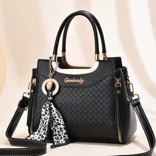 Capacious elegant demi-season one-shoulder bag on the belt, western style