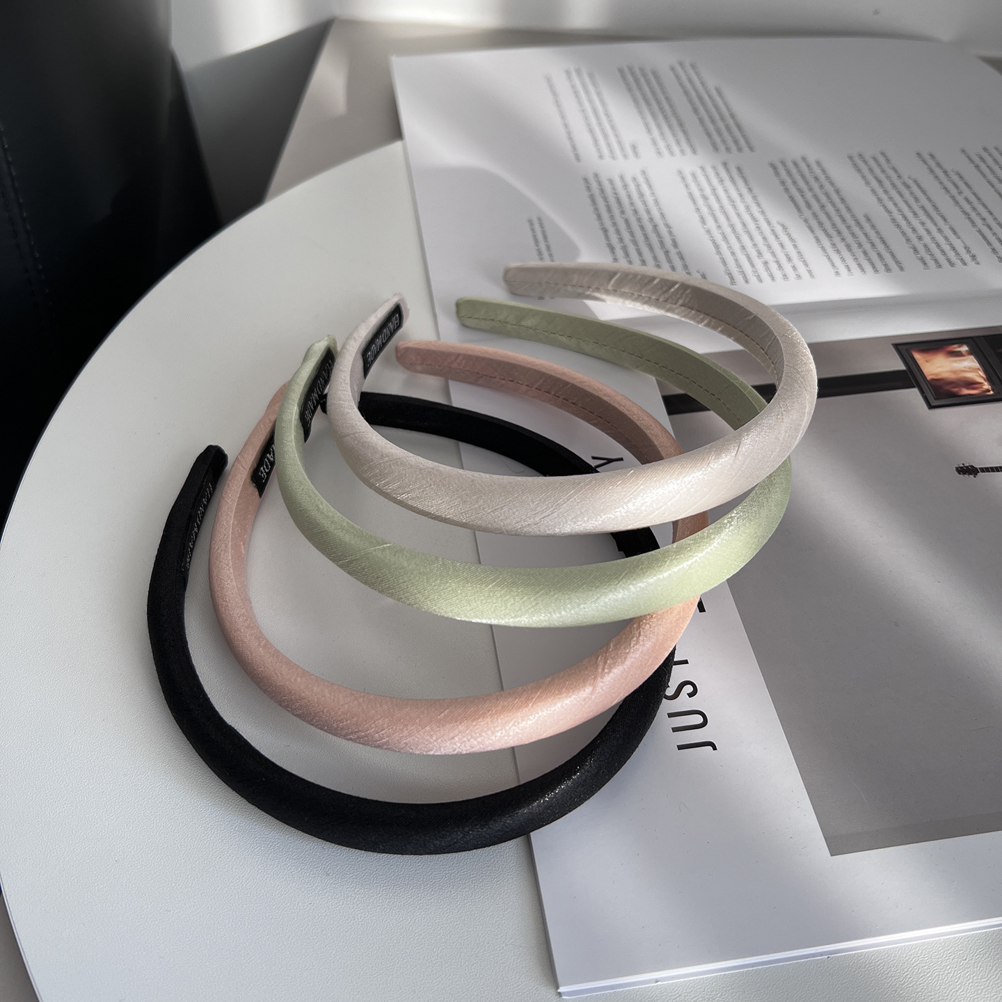 Exquisite Satin Headband For Women Solid Colour Minimalist Style_voghion.com