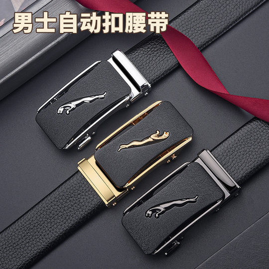 Men's Belts Wholesale High Quality Alloy Buckle Automatic Buckle Business Belt Men's Versatile Jeans Belt Cross-Border