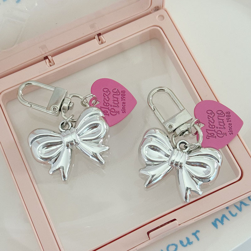 Llavero con lazo "love" estilo coreano, diseño de nicho, ideal para coche, auriculares o bolso, venta al por mayor