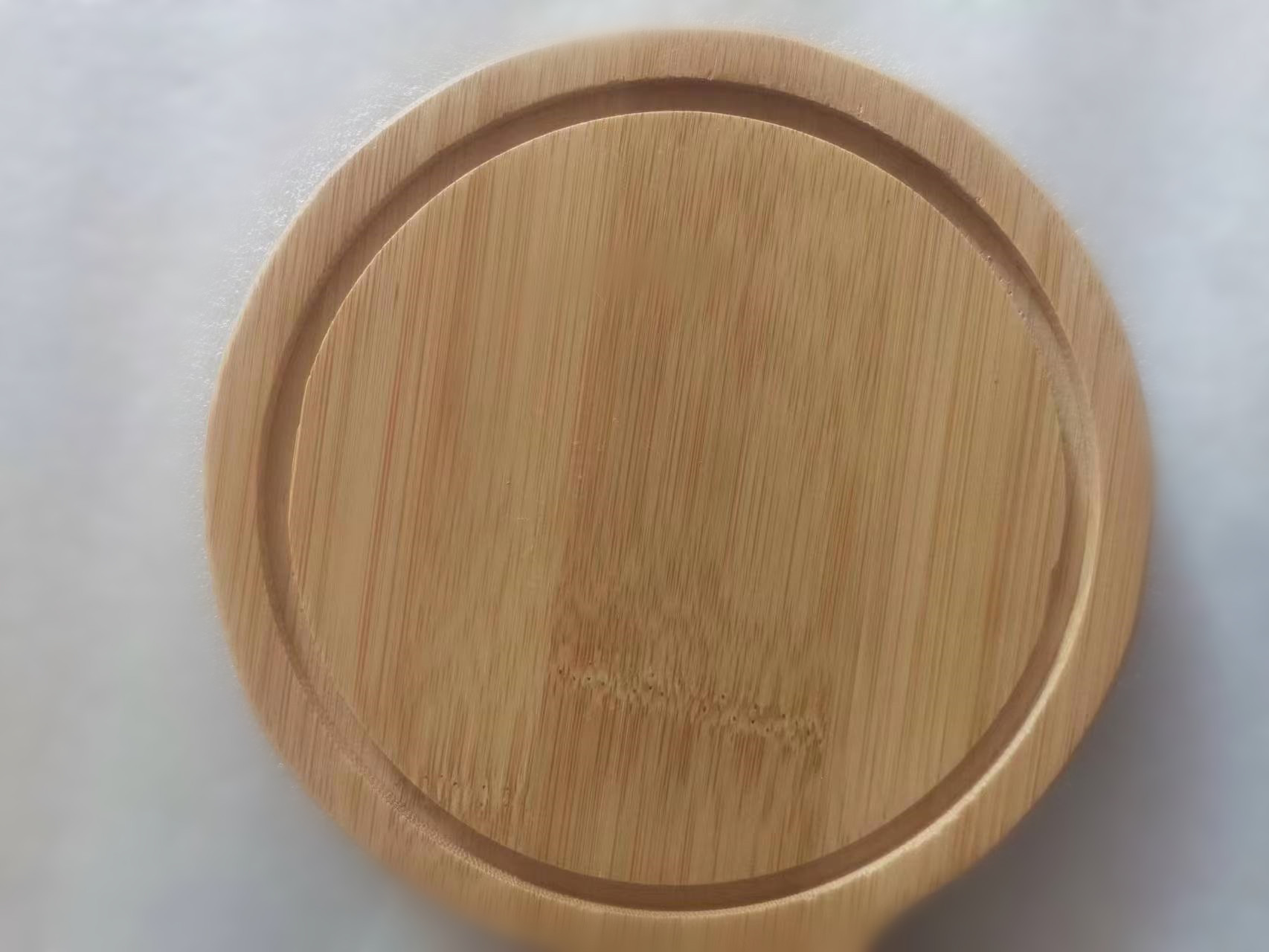 Madera de bambú plato de fruta de madera maciza Plato cuadrado postre estante redondo doble pastel plato de fruta de madera té de la tarde