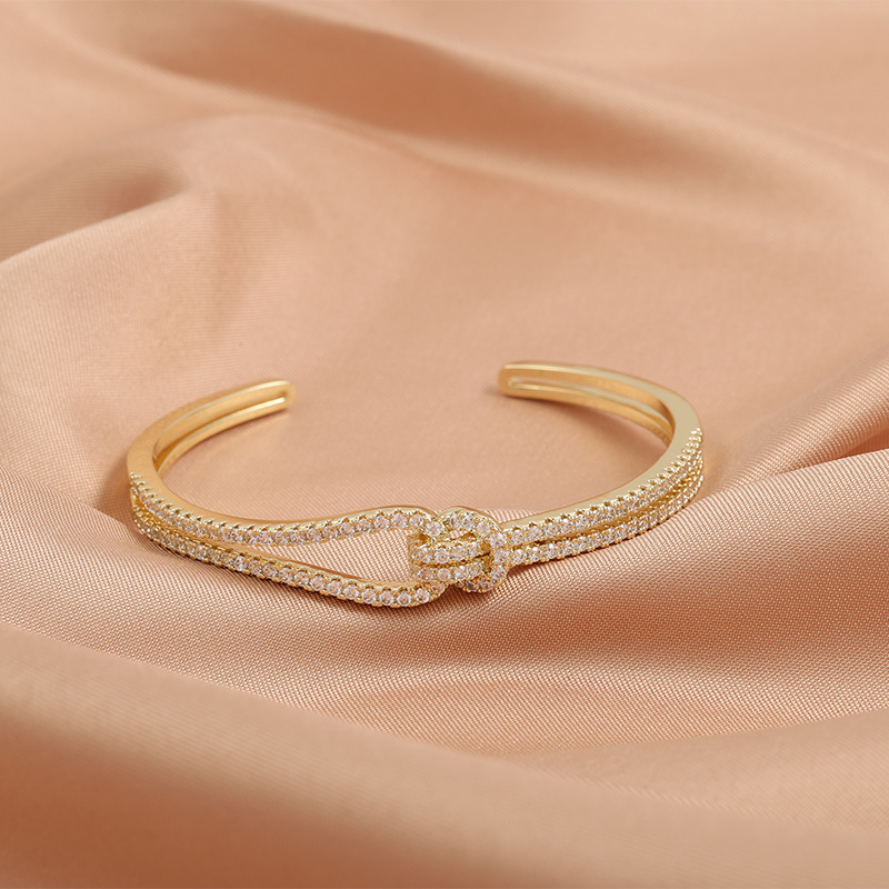 Rakol set bracciale aperto e anello con zirconi per donna gioielli_voghion.com