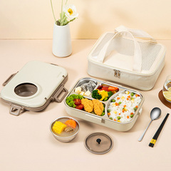 Insulated lunch box 304 stainless steel for students and office workers, meal prep box with soup bowl, double-layer lunch box