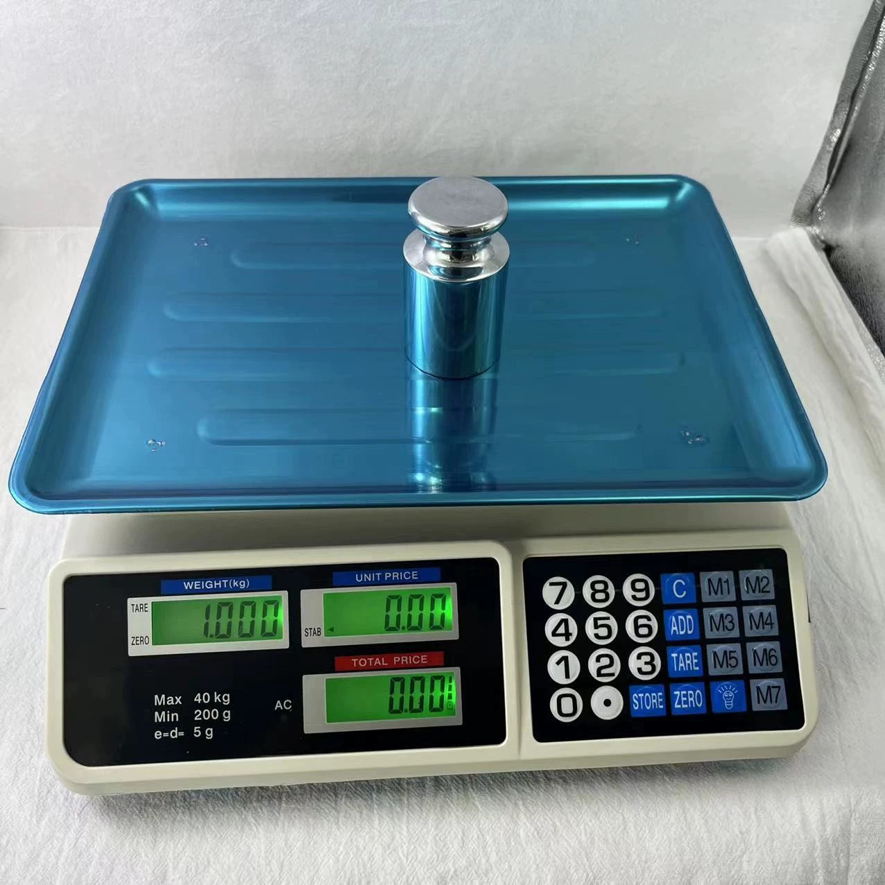 Весы торговые 809, 40 кг, высокоточные, бытовые, платформенные, электронные, портативные, для супермаркетов, для взвешивания фруктов и овощей