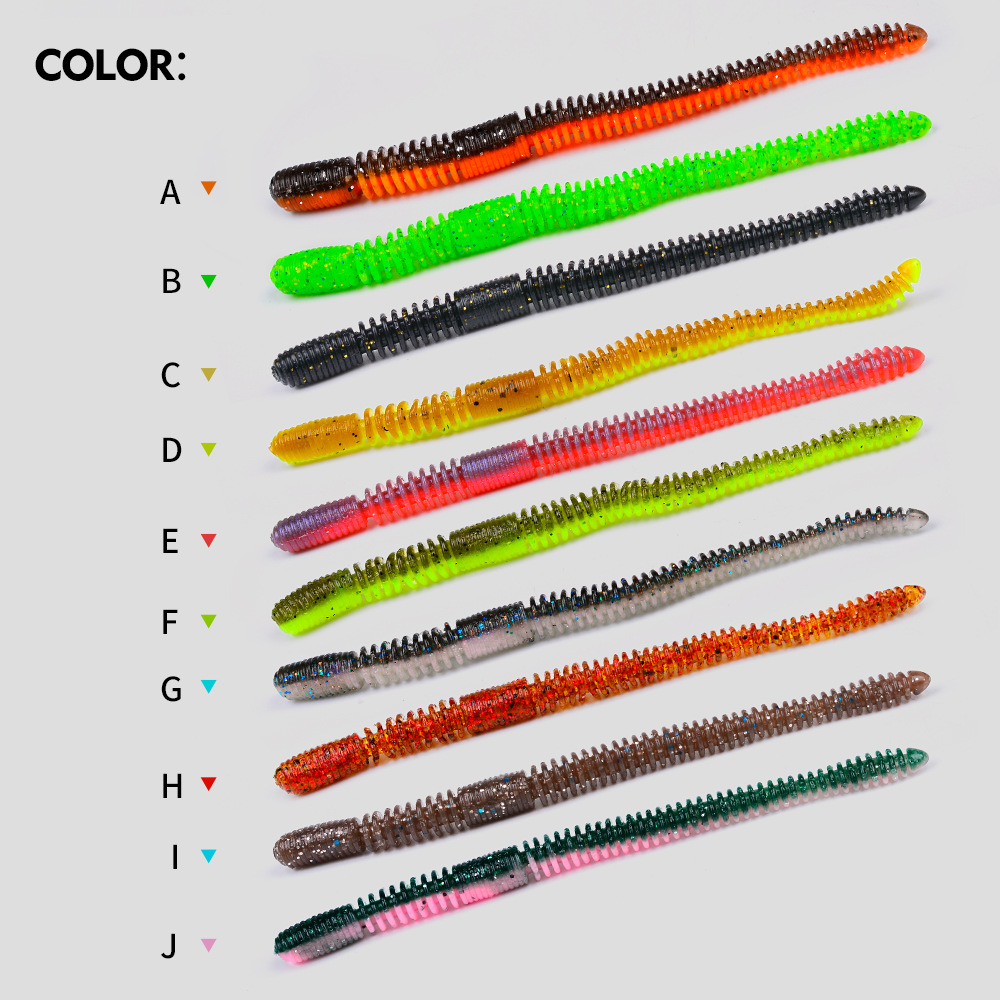 10 | 가방 LUYA 부드러운 미끼 국수 부드러운 벌레 지렁이 뒤집힌 낚시 그룹 12CM 3.6G 침수 물 삽입 납 농어 부드러운 미끼
