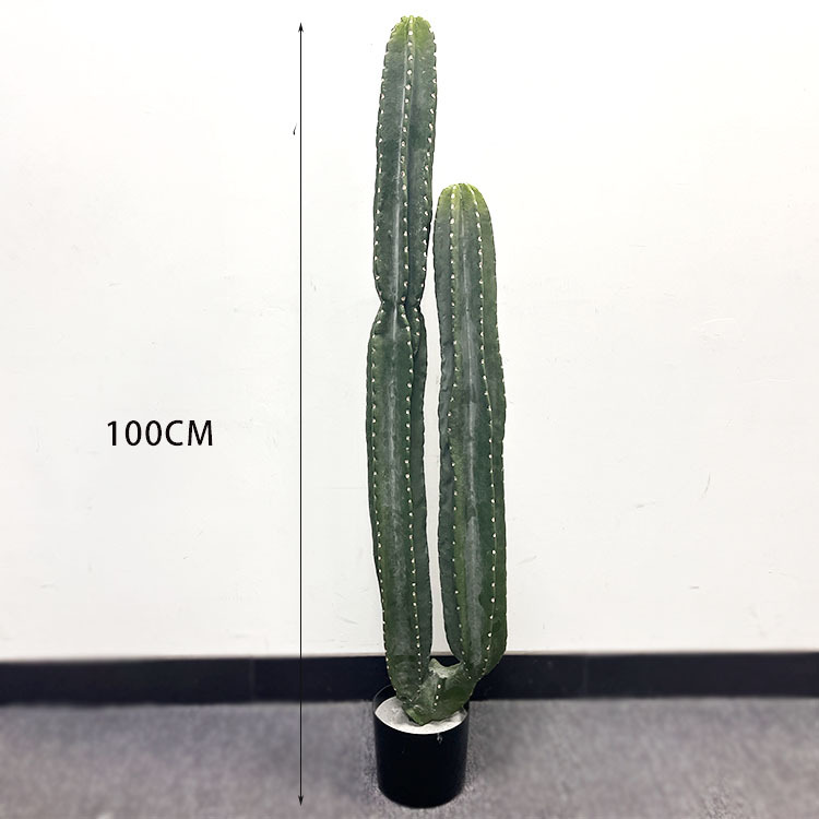 Simulación nórdica Planta verde Pilar de hadas Cactus grande piso interior sala de estar ropa tienda decoración de ventana
