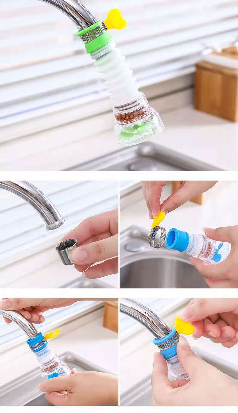 Faucet filter, kitchen water-saving and purified water splash-proof head, retractable with tourmaline faucet, shower faucet undefined