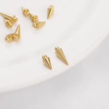 ͭ��14K����ɫ��׶�ε�׹�Ҽ��������������ֹ�diy���ϵ������