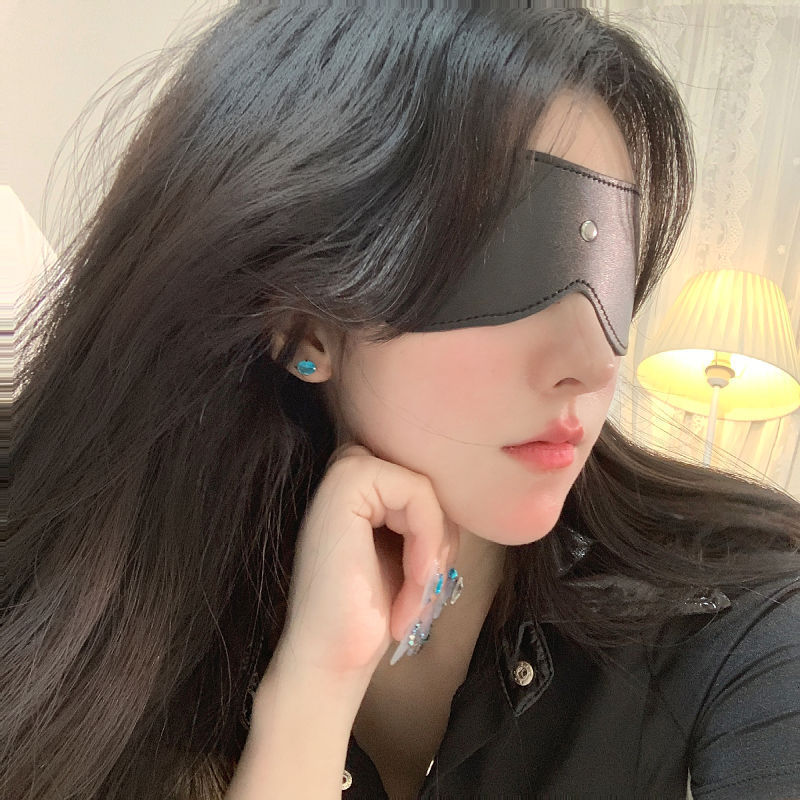 Jiuai SM Blackout Eye Mask PU Leather Bondage Sleep Mask for Adults — detail image 14