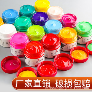 Left-painted acrylic pigment set studio special 48 color waterproof pigment hand-painted wall painting 100ml color painting pigment