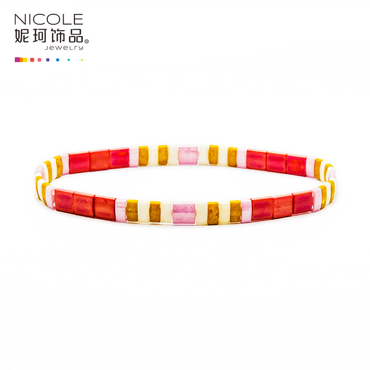 Europa y América pulsera personalizada playa verano TILA joyería con cuentas insta Internet celebridad Bohemia joyería de Nike image 13