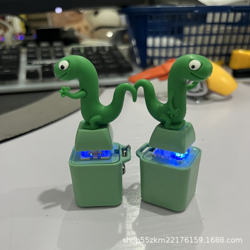 New Lizard Sound Button Tathagata Electronic Button Sound Voice Funny Pendant Decompression Toy Keychain