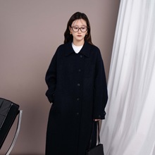 宣美~25年新可爱减龄小巧思双面羊绒大衣女装秋冬季长款外套C-630
