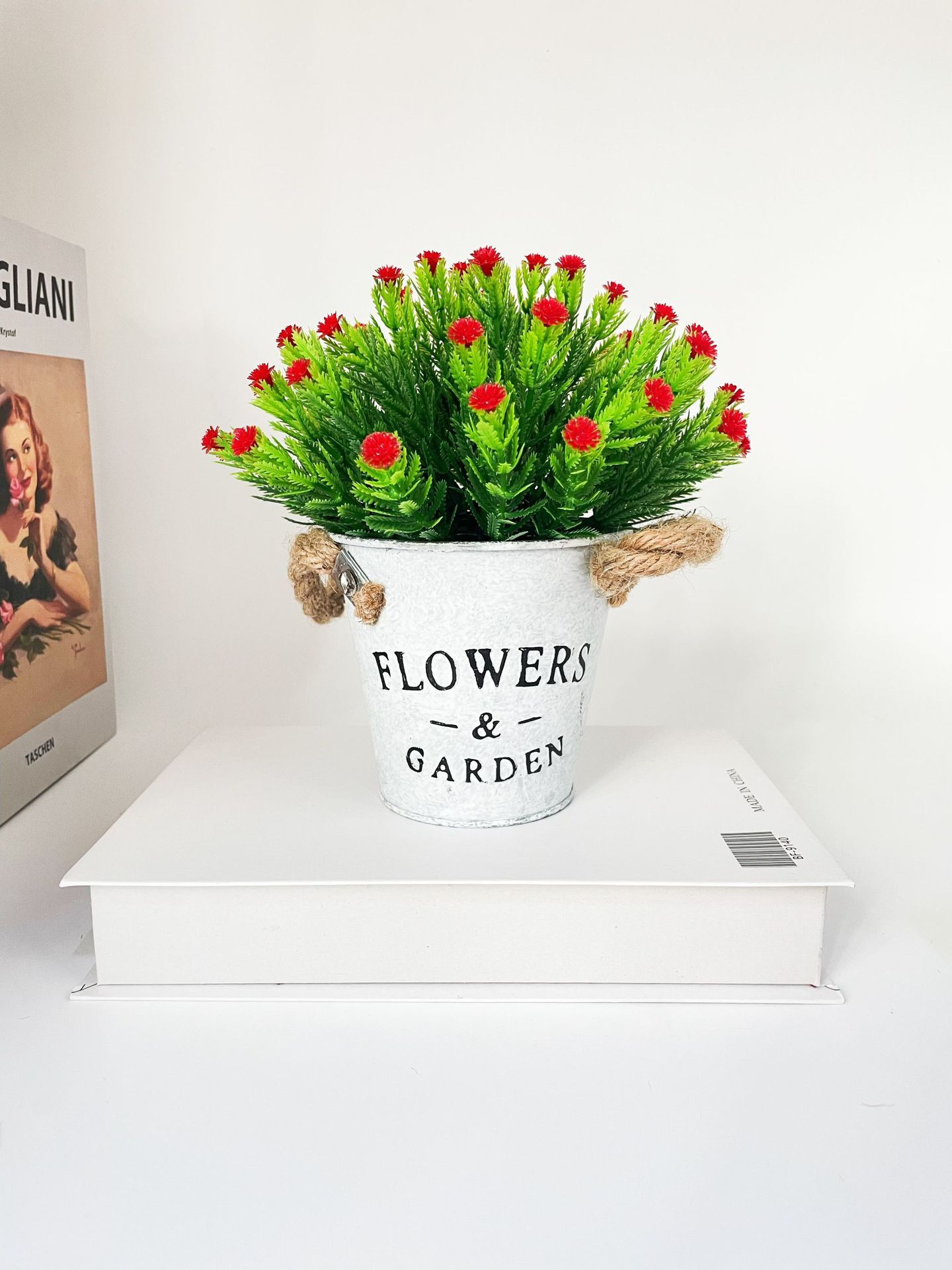 Simulación de plantas verdes, gypsophila, plantas en macetas, decoración de la sala de estar del hogar, adornos de escritorio, plantas de simulación, decoración de flores falsas, artesanías