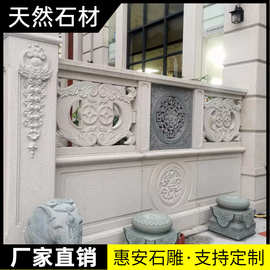 大理石别墅石雕门柱花岗岩柱子黄金麻整石围墙庭院欧式雕花罗马柱