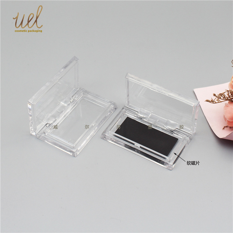 Transparent rectangular palette blush compacts, 2-color, 3-color, 4-color lipsticks, highlighters, concealer, eyeshadow samples, color tests