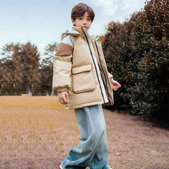 2023新款兒童羽絨服男童中長款韓版加厚寬鬆童裝中大童冬裝洋氣潮