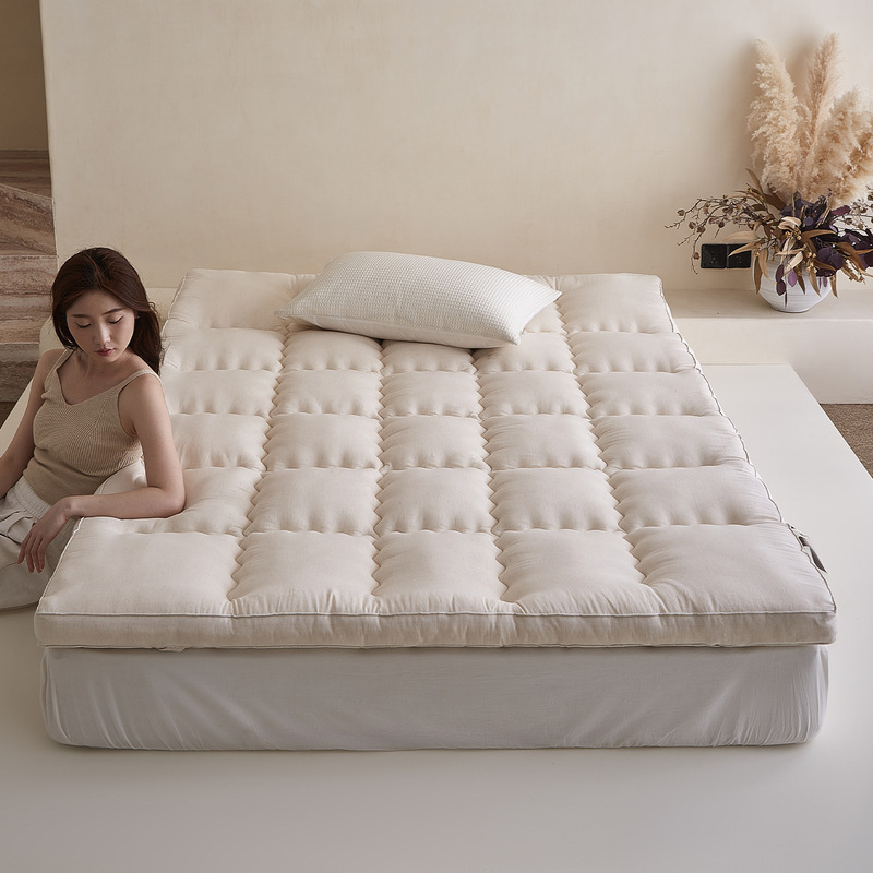 Japanese-Style High-End Linen Mattress A-Class Solid Color Cotton and Linen Spine Protection Bed Pad Soft and Comfortable Quilted Mattress Dropshipping 1 Japanese-Style High-End Linen Mattress A-Class Solid Color Cotton and Linen Spine Protection Bed Pad Soft and Comfortable Quilted Mattress Dropshipping 1