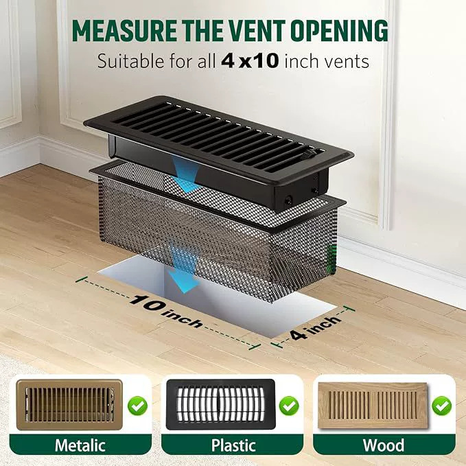 床用空気清浄機フィルターネット、ゴミフィルターネット、家庭用換気口、床溝ネット収納|undefined