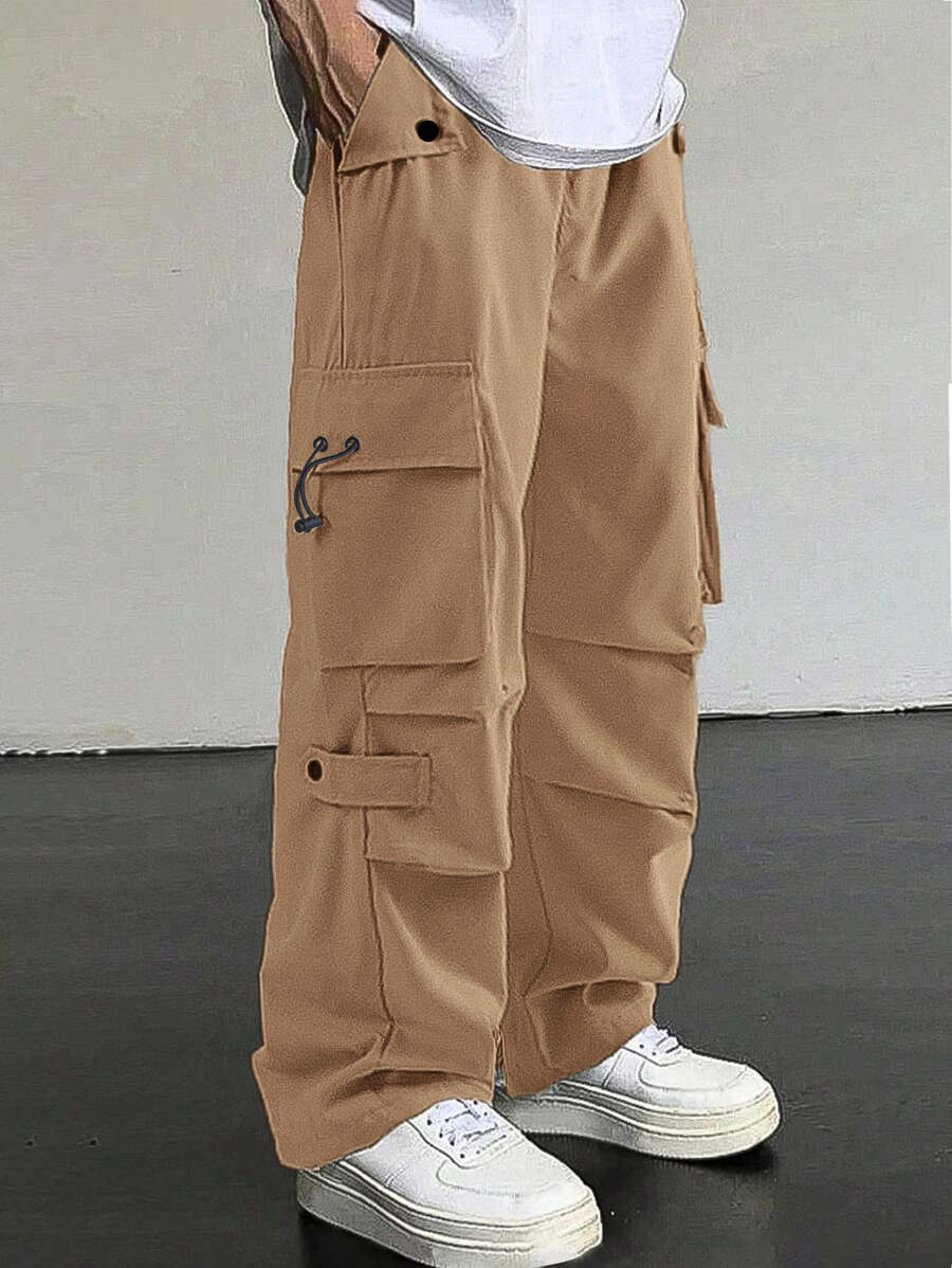 Función transfronteriza paracaídas americano pantalones de caída para hombres caño amplio piernas rectas secado rápido pantalones casuales para hombres
