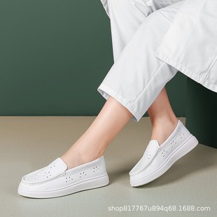 Nurse Shoes Women's Soft-Soled Breathable Non-Tiring Summer Medical Sandals Flats Thick-Soled Cut Out White Shoes Work Shoes