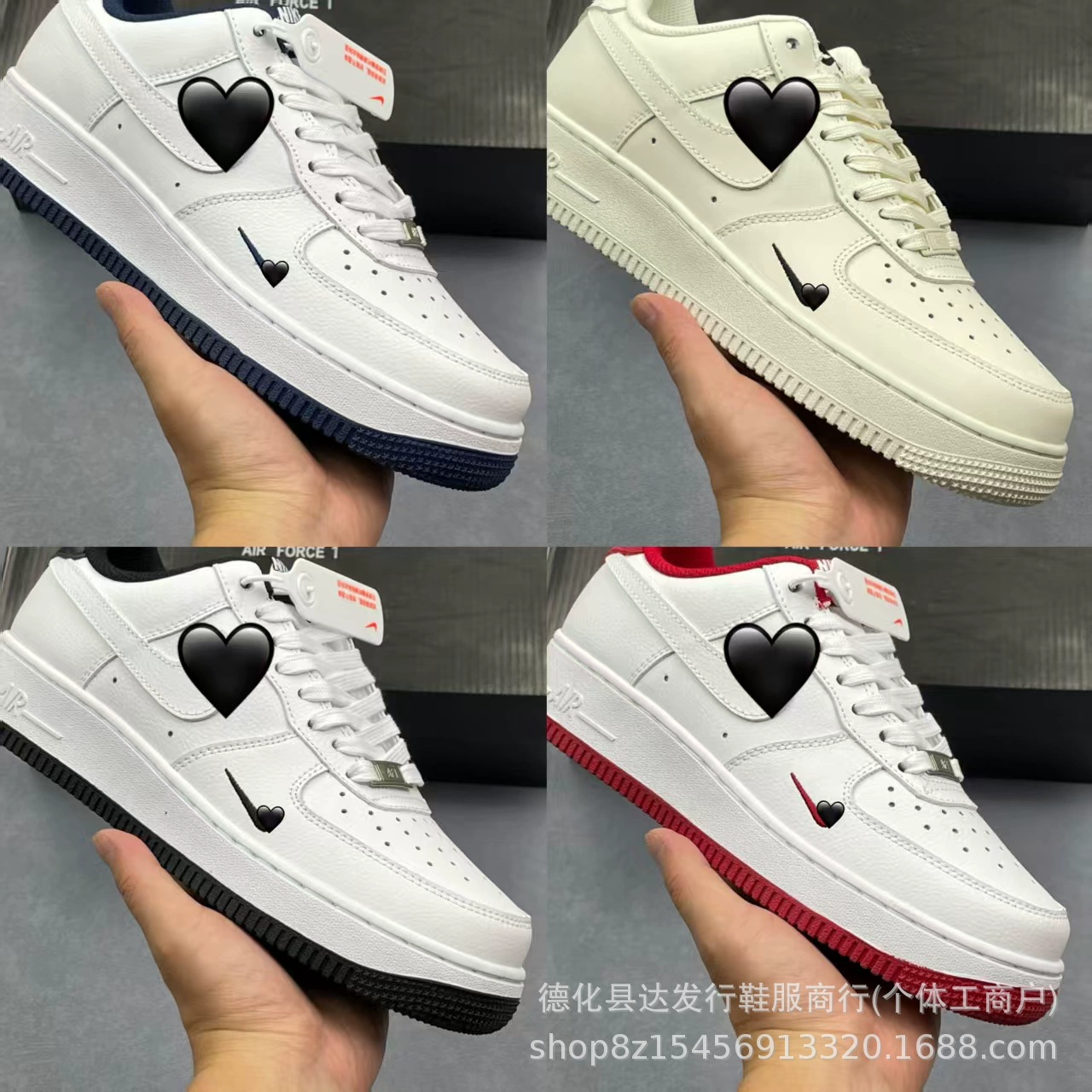 Air Force One Double Groove Air Force 1'07 Full-Length Honeycomb Air-Cushion Sneakers Thick-Soled White Shoes Casual Shoes