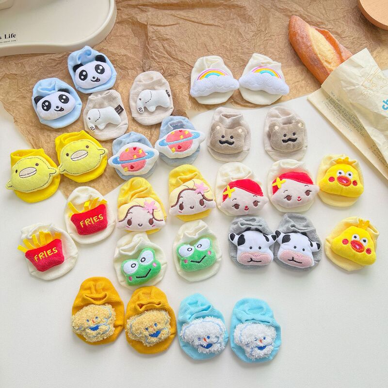 25Ins New Cute Stereo Doll Socks, Dotted Cotton Socks, Baby Cotton Boat Socks, Baby Invisible Socks Wholesale