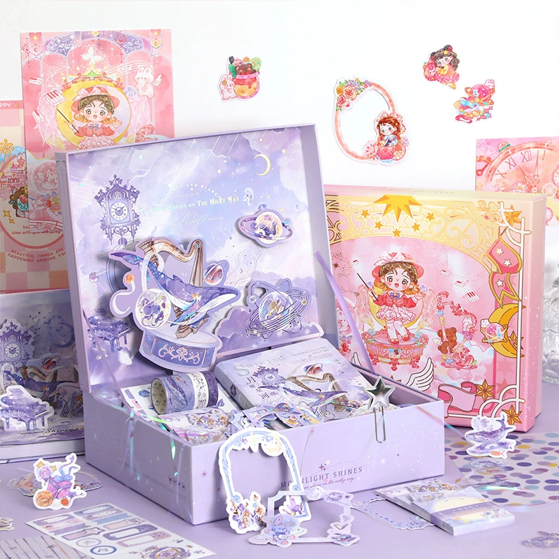 Cute gift box, three dimensional set for students, 3D, Birthday gift