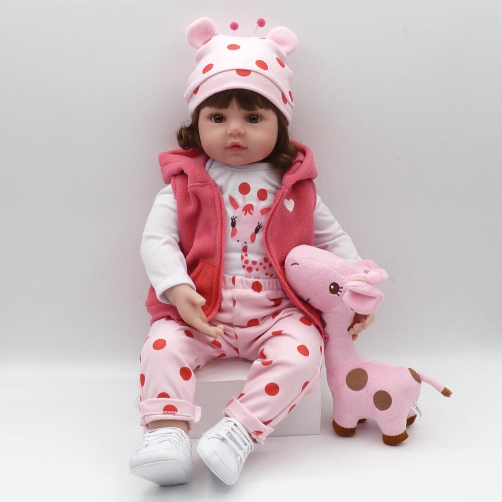 Bebe muñeca renacido NIÑO 47cm silicona suave renacido bebé muñeca