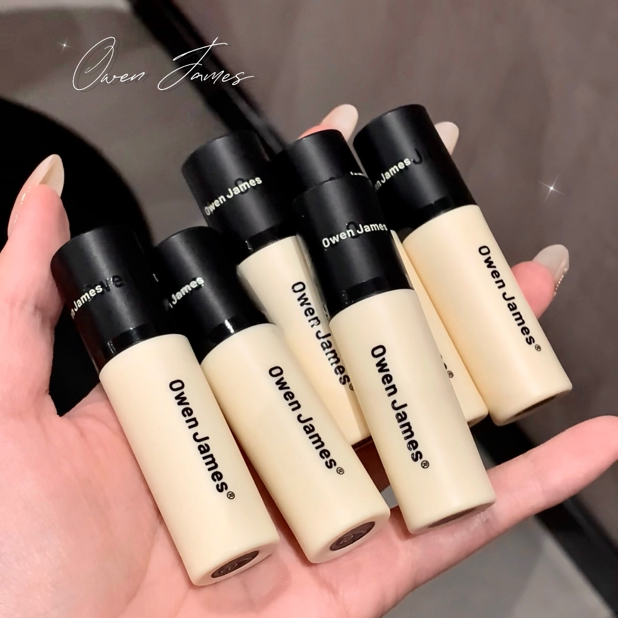 Owenjames Cheese Cream Lip Gloss Matte Velvet Finish, Long-Lasting, High-Value Student Lip Gloss