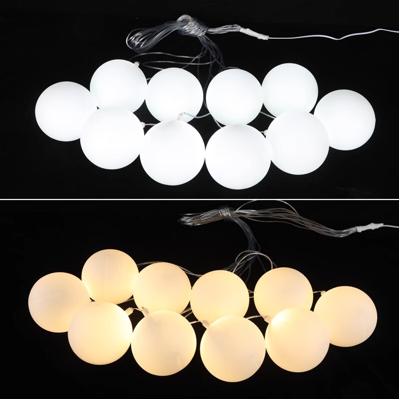 Wedding White Bulb Ball Light String Dragon Ball Chandelier Wedding Hall Ceiling Decoration Layout Props Window Display