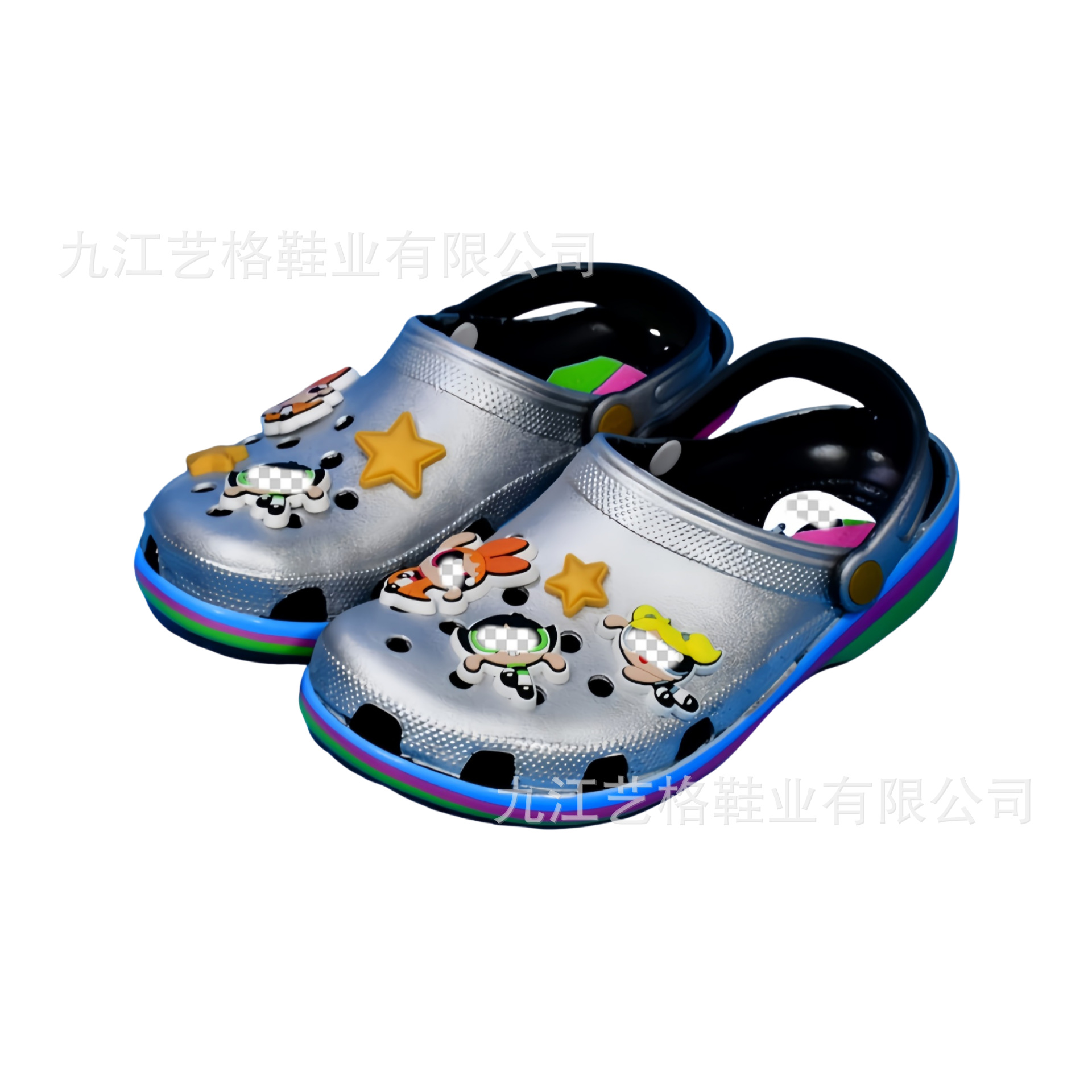 Jia Jia super policía impermeable super agujero zapatos zapatillas de cabeza zapatillas de playa de la pequeña fábrica de zapatos de policía image 3