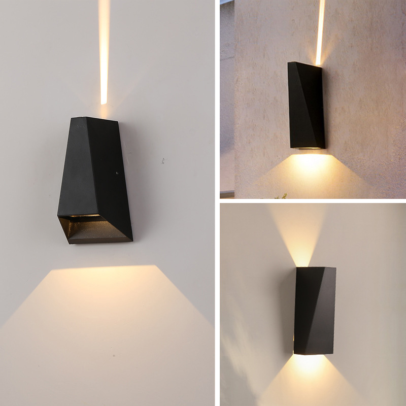 Die-Cast Aluminum Waterproof Outdoor Wall Lamp Minimalist Up-And-Down Lighting Geometric Bedroom Bedside Lamp Door Corridor Courtyard Wall Lamp Die-Cast Aluminum Waterproof Outdoor Wall Lamp Minimalist Up-And-Down Lighting Geometric Bedroom Bedside Lamp Door Corridor Courtyard Wall Lamp