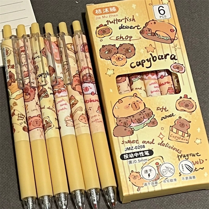 Capibara alto valor facial en el corazón de una chica encantadora pulsación de lápiz neutro est cabeza 0.5 negro lápiz de cepillo rápido secado