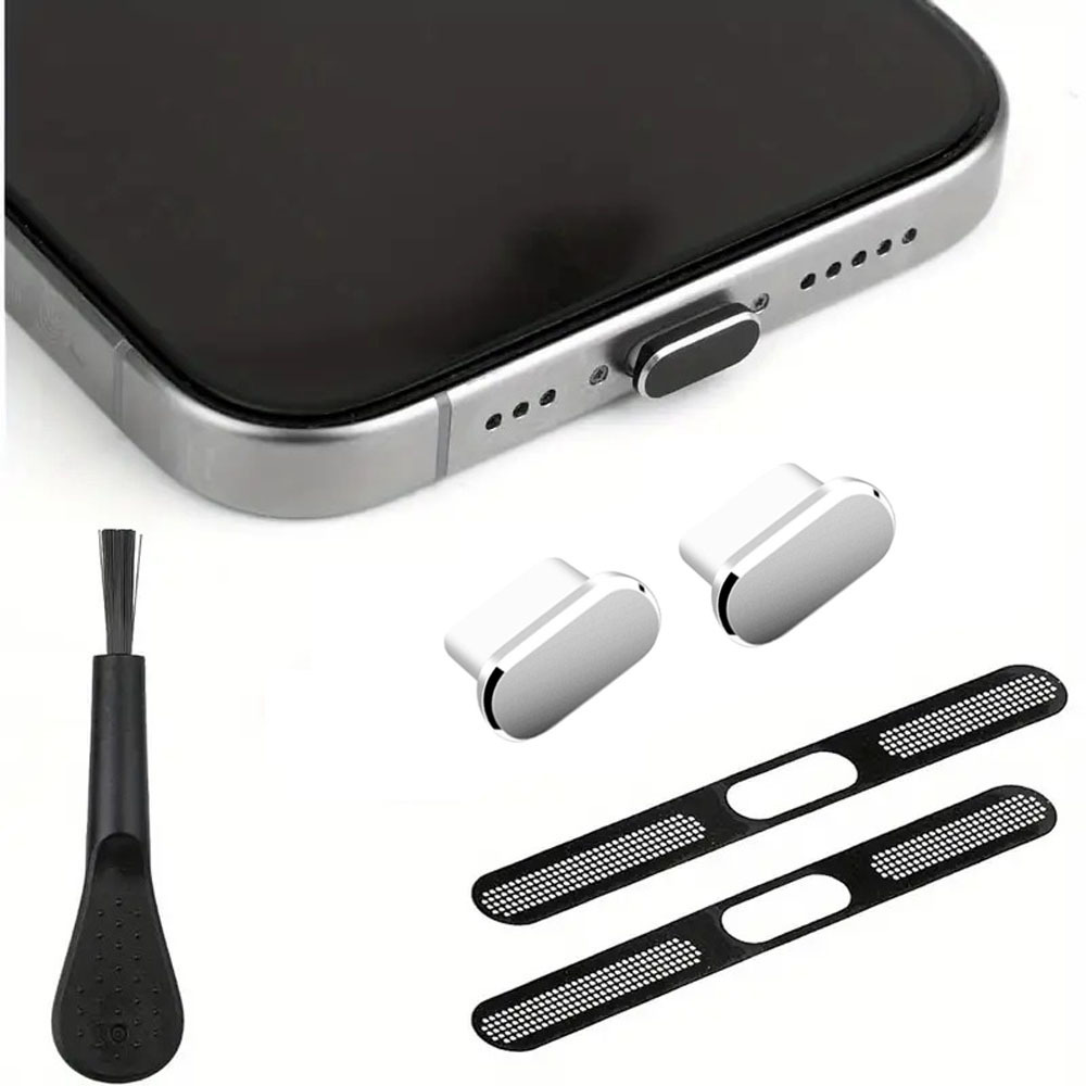 Smartphone-Staubschutz-Set USB C Staubschutz für iPhone 15 / 16 Staubschutz-Reinigungsset