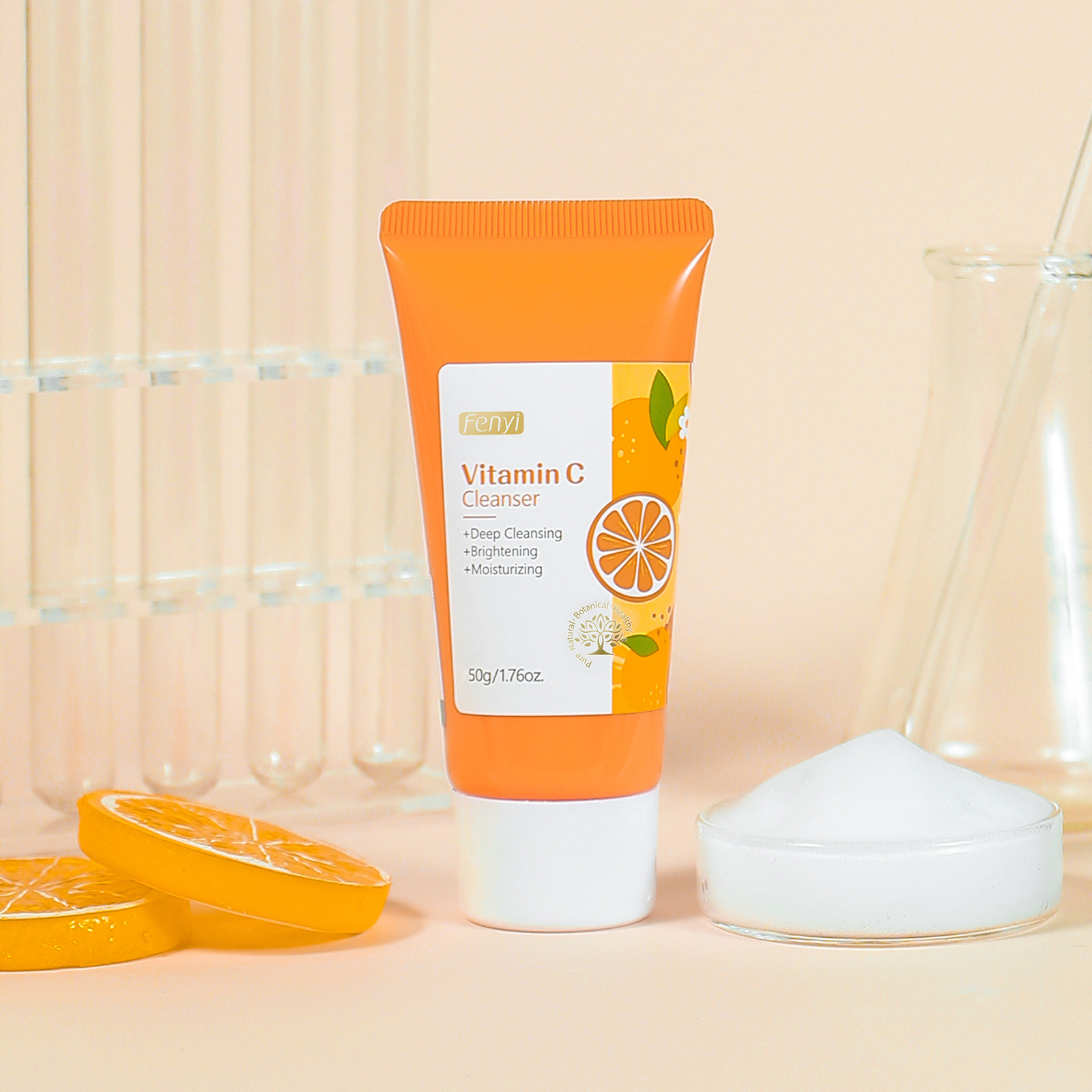 Wholesale fenyi Vitamin C Facial Cleanser 50g from the manufacturer for pore cleansing, hydration and moisturizing, cross-border undefined