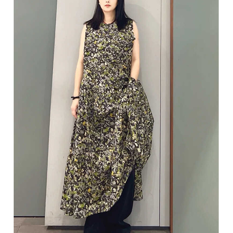 复古气质多巴胺印花连衣裙女2025夏季新款松弛感漂亮独特背心裙子|undefined