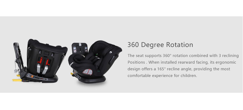 Universal portable infant car safety seat, 360-degree baby booster seat, EU certified