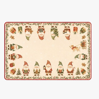 Avtomobil döşəmə paspasları, mat with Christmas tree and sock - christmas-2-4060cmcrystal-velvet-with-dot-plastic-backing