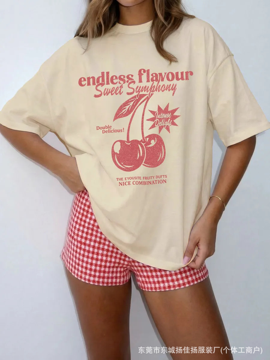 Summer cotton T-shirt for leisure