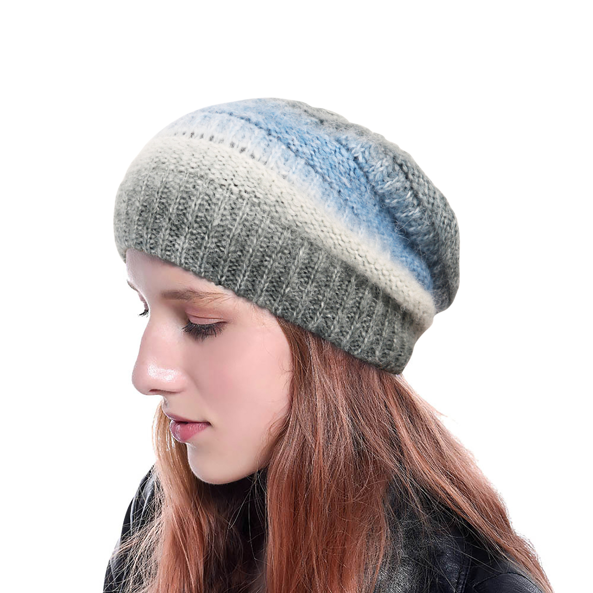 Women's Streetwear Color Block Eaveless Wool Cap display picture 1