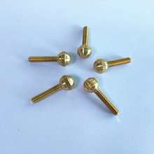 圆头滚花螺丝 手拧调节螺丝 黄铜螺丝 螺栓来图来样可做