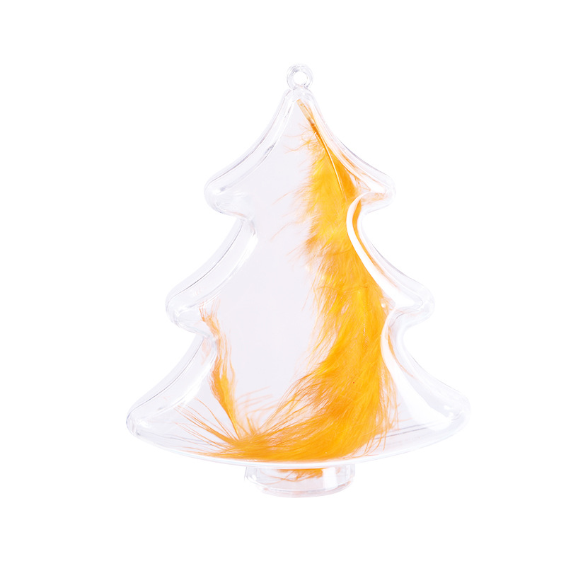 Nuevo creativo árbol de Navidad dulces caja de embalaje plástico transparente árbol de Navidad mini decoración de Navidad colgante al por mayor