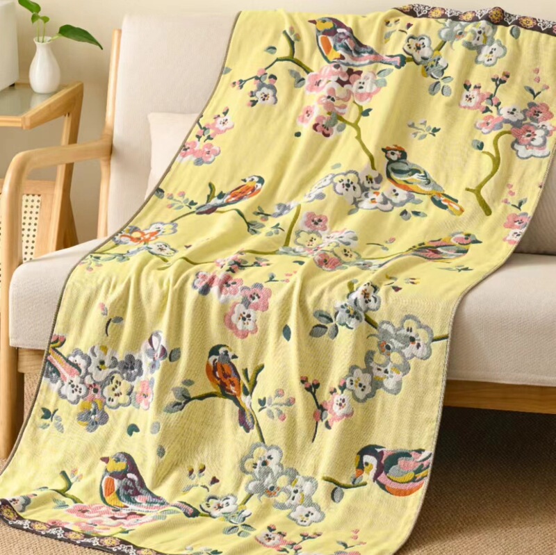 One-piece delivery gauze large bath towel men's and women's household lint-free sofa towel cotton gauze soft absorbent bath towel