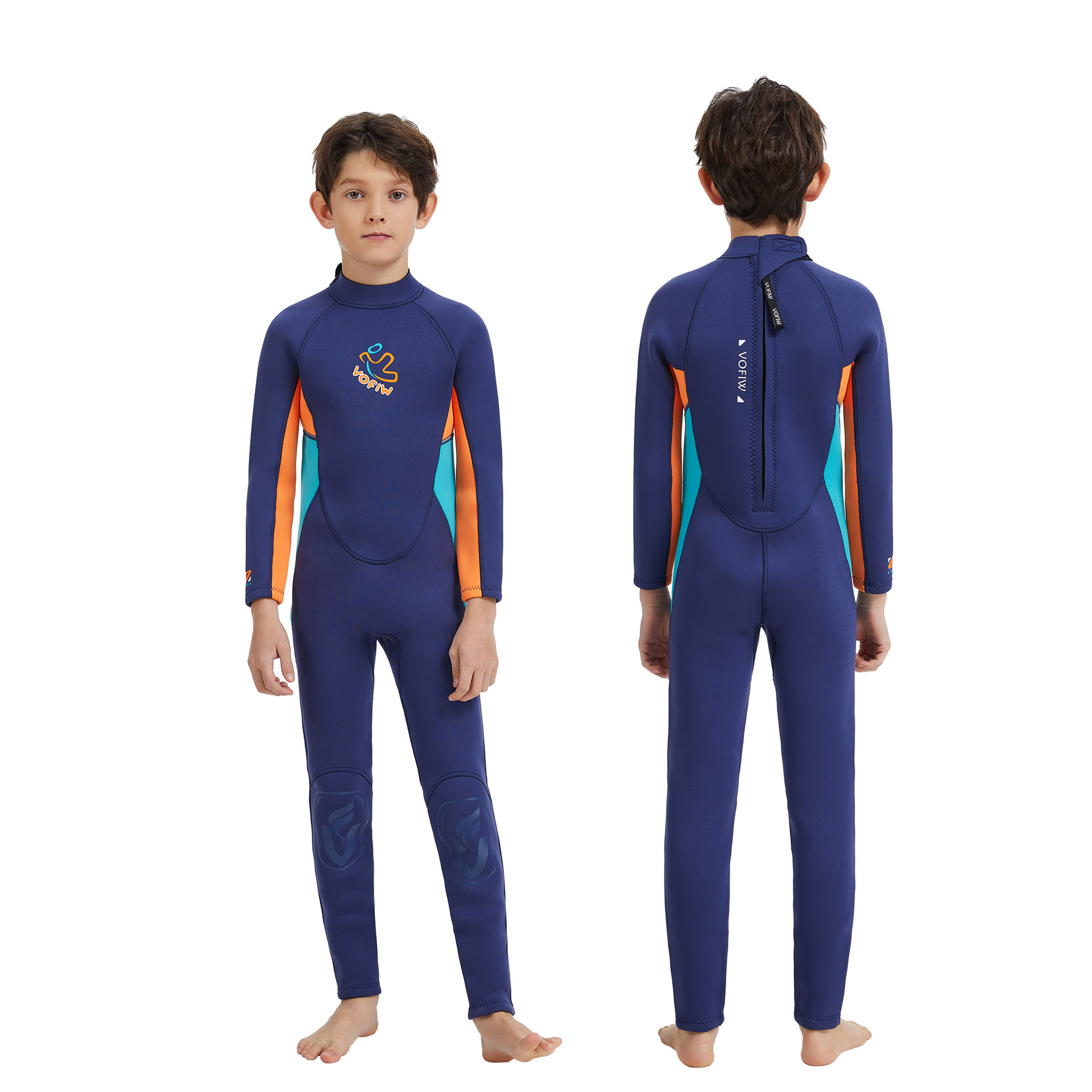 Children's Wetsuit, Warm Swimsuit, Winter Swimming, Cold Protection, Snorkeling, Sun Protection, Long-Sleeved One-Piece Swimming Equipment for Large and Small Babies